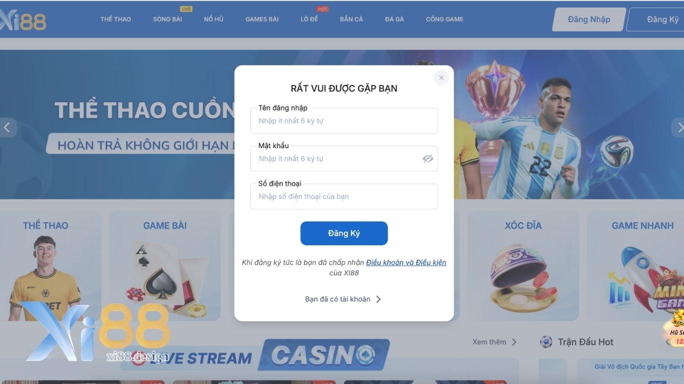 Hướng dẫn đăng ký Xi88